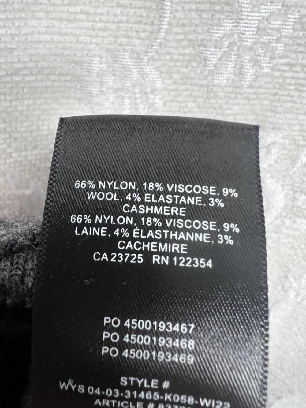 Aritzia Wilfred Greer sweater charcoal gray cropped knit wool cashmere blend M - Picture 6 of 7